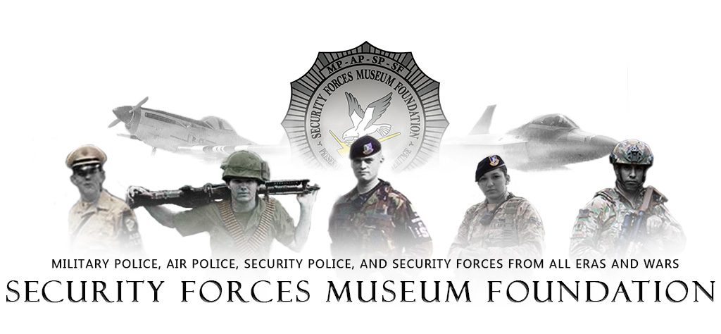 Compiled Image of USAF Security Forces Personnel in historical uniforms.